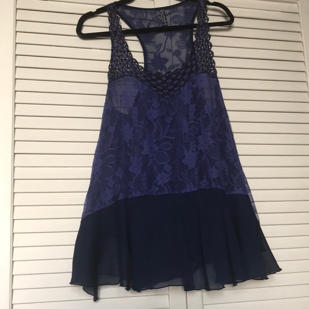 Free people purple lace tank